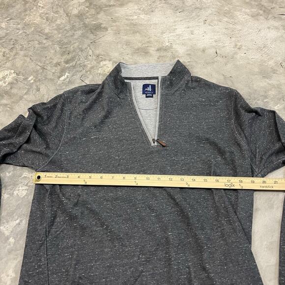 Johnnie-O Sully Sweater Mens Medium Pewter Gray 1/4 Zip Golf Performance Casual - Picture 4 of 7